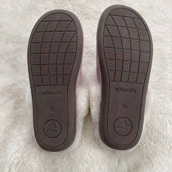 Nuknukk Sheepskin Suede Joy Slip On Slippers Sz 7 - Picture 5 of 7